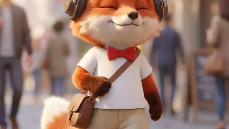 The fox is dancing passionately.