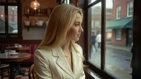 Replace the woman in the video with a blonde, blue-eyed girl group from the image.
