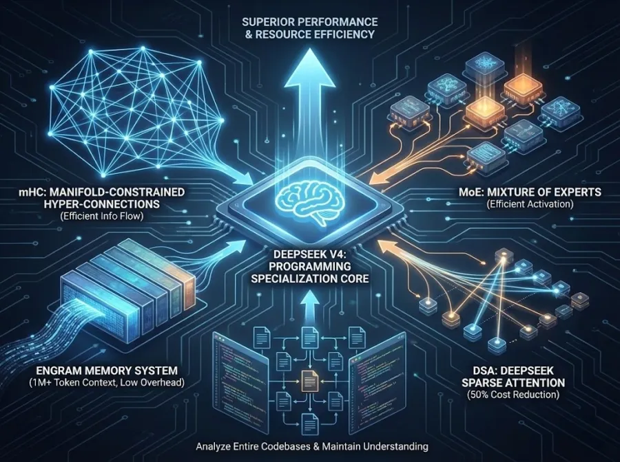 DeepSeek V4 Core Features and Architecture Predicted