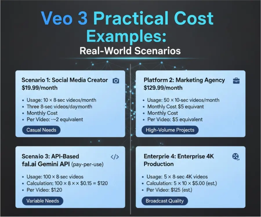 Veo 3 Practical Cost Examples