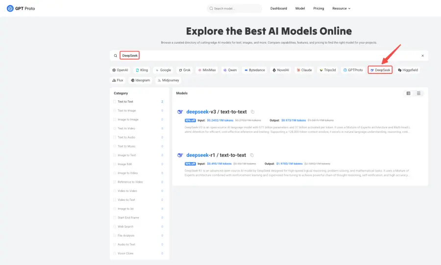 Best DeepSeek API Alternative - Unified Model Access with GPT Proto AI API Platform
