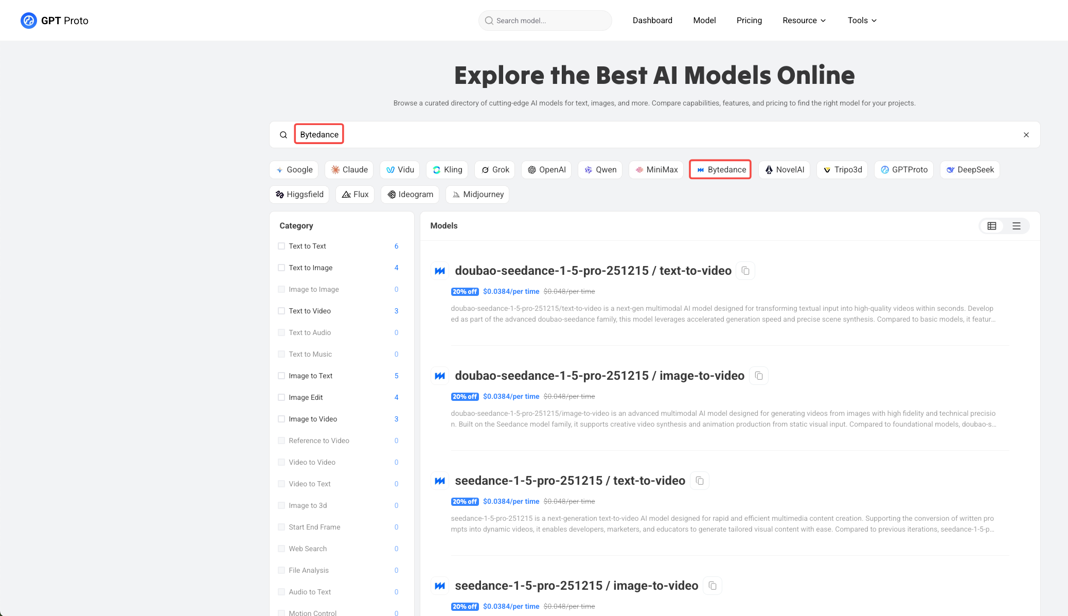 Use Seedance 1.0 and Seedance 1.5 API Through GPT Proto Right Now