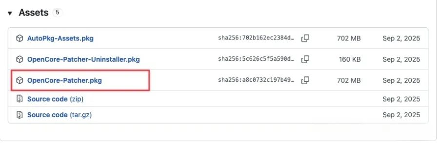 Download OpenCore Legacy Patcher