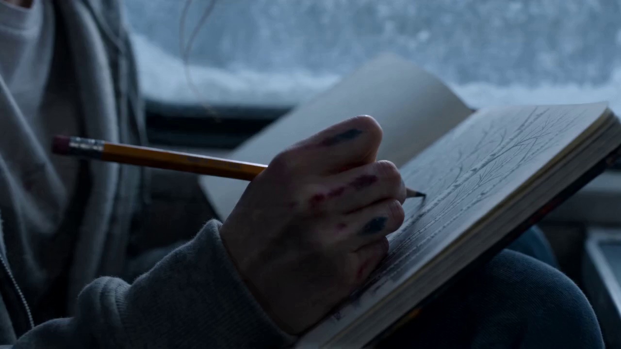 A 19-year-old girl with paint-stained fingers and a overstuffed backpack rides the Trans-Siberian Railway alone through a blizzard, sketchbook open on her lap.
Shot 1: Close-up — her pencil moves furiously across the page, drawing the frozen birch forest blurring past the window, breath fogging the glass beside her face.
Shot 2: Wide shot — the train car is nearly empty, a single dim overhead light swaying, snow pressing against every window, she is the only thing warm and alive in the frame.
Shot 3: Medium shot — an elderly Russian man across the aisle silently sets a cup of tea on her table without a word and returns to his seat; she looks up, stunned.
Shot 4: Close-up on the sketchbook — the drawing is extraordinary, hyperdetailed, and in the corner she has written in tiny letters: day 4. still not scared.
Shot 5: She presses her forehead against the cold window, eyes wide open, watching the endless white world fly past — and very slowly, she begins to smile.
Quiet and immense, the film captures the exact feeling of being 19 and choosing the world over safety.