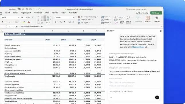 ChatGPT for Excel