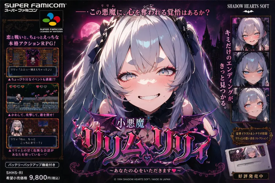 小悪魔リリムリリィちゃんが スーパーファミコンのゲームだったときのポスターを考えて
