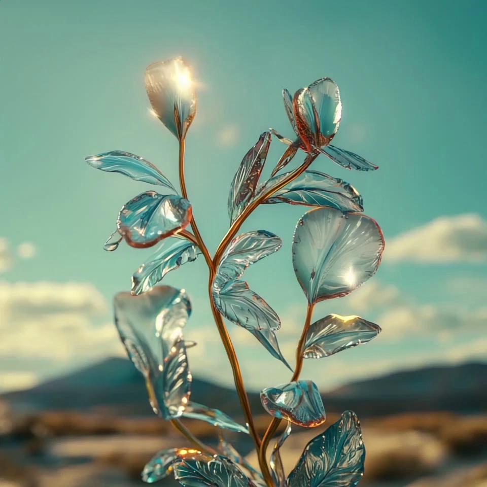 glass flower blossom