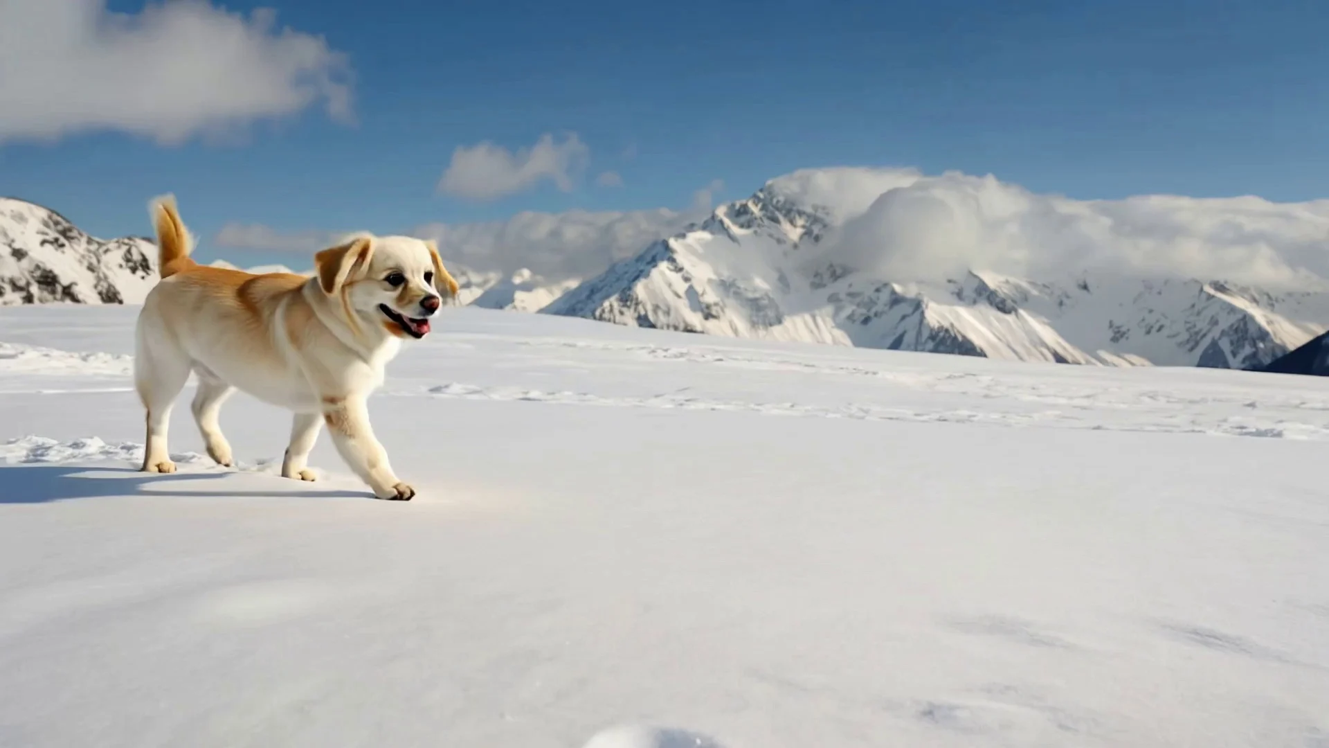 Change environment to be fully snow as @Image1. Replace animal with @Element1