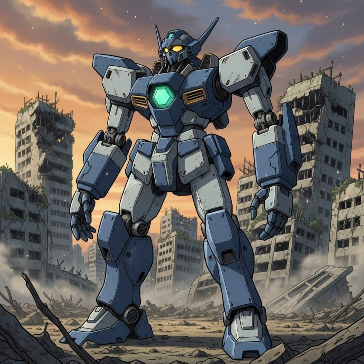 The character walks forward slowly, with the camera following from behind.