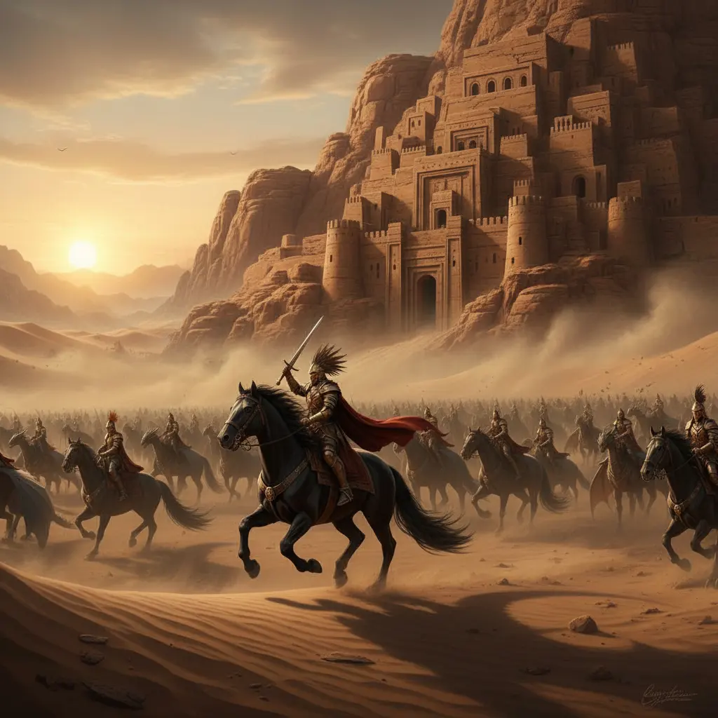 Replace all dragons with black horses.