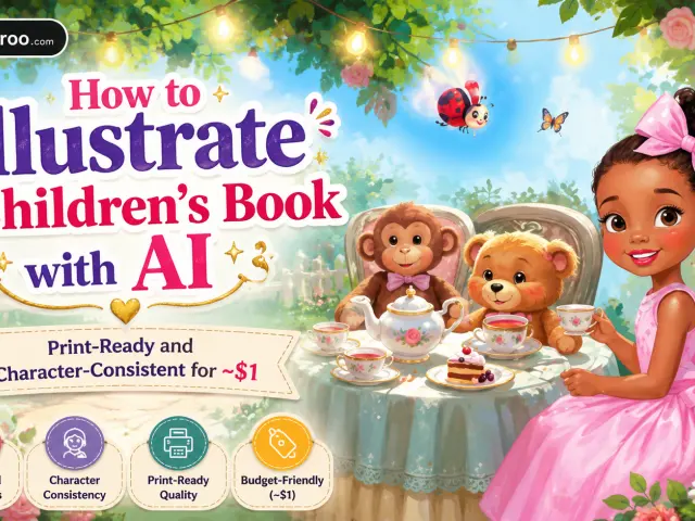 How to Illustrate a Children's Book with AI (Print-Ready and Character-Consistent for ~$1)