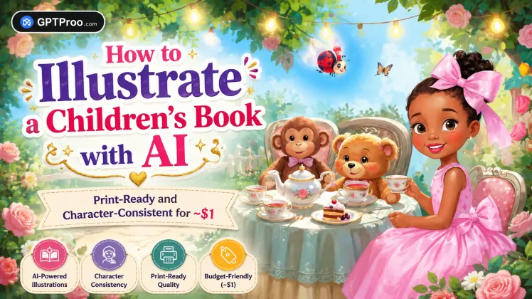 How to Illustrate a Children's Book with AI (Print-Ready and Character-Consistent for ~$1)