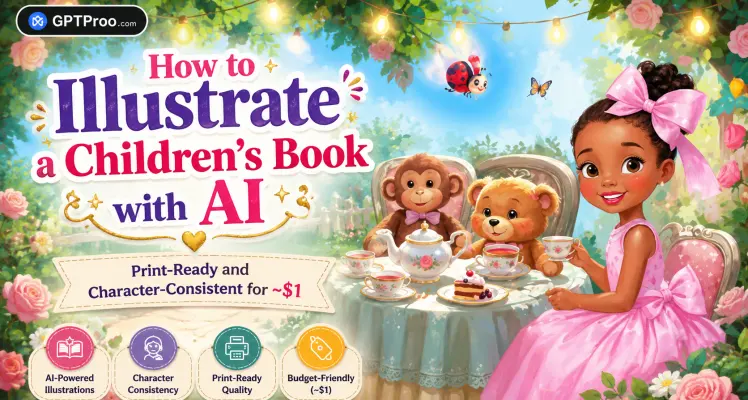 How to Illustrate a Children's Book with AI (Print-Ready and Character-Consistent for ~$1)